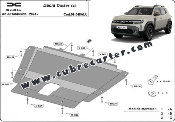 Cubre carter aluminio Dacia Duster - 4x2